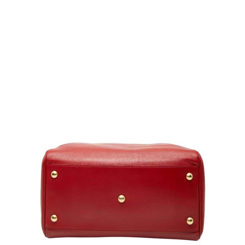 Saint Laurent Classic Duffle 6 Handbag/Shoulder Bag 2WAY 322049 Red Leather W... - Picture 3 of 13